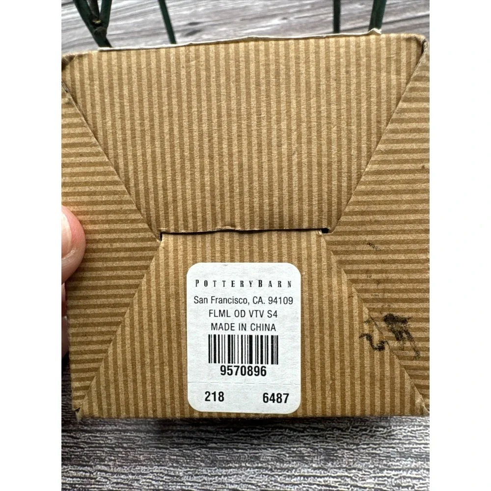 4 POTTERY BARN Flameless Indoor Outdoor Tea Lights Accents Candles Cream NEW
